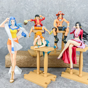 Figuras de Acción de PVC de Anime Japonés One Piece, Luffy, Nami, Boa Hancock, <span class=keywords><strong>Ace</strong></span> Sentado en un Mostrador de Bar, GK, para Niños, Regalo, Decoración - Product Image 1