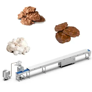 Máquina de racimo de chocolate y cacahuete, máquina de depósito de frutos secos cubiertos de chocolate