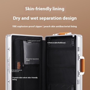 2025 Mới Tất Cả Nhôm Magiê Hợp Kim Hiện Đại 20 Inch Du Lịch Xe Đẩy Túi Vỏ Cứng Vali Unisex Mang Bánh Xe Mang Theo Trên Trường Hợp - Product Image 5