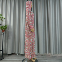 Robe une pièce à capuche en coton à la mode musulmane Abaya imprimée Ethnique Maroc Dubaï Turquie Moyen-Orient Robe djellaba abaya