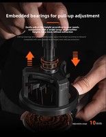 Aiguille de distribution de café rotative réglable en acier inoxydable, outil WDT, distributeur d'espresso avec poignée en plastique ABS anti-agglomération