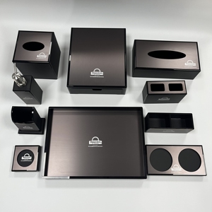 Sang Trọng Mô Hộp Biểu Tượng Tùy Chỉnh Khách Sạn Cung Cấp Mô Hộp Tối Giản Màu Đen Mô Hộp <span class=keywords><strong>Container</strong></span> Trang Trí Nội Thất - Product Image 6