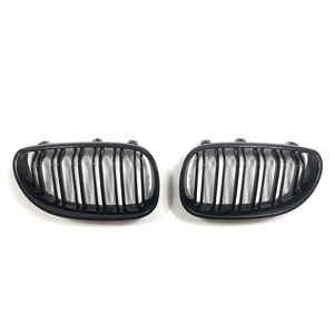 De fibra de carbono negro brillante doble línea de accesorios de coche parrilla delantera para <span class=keywords><strong>Bmw</strong></span> E60 E61Series5 - Product Image 1