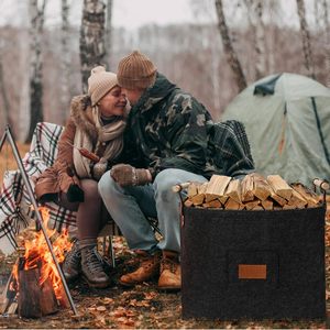 Cesto Porta Legna in Feltro Multiuso Extra Large per Interni, con Manici, Ideale per Viaggi e Stoccaggio - Product Image 4