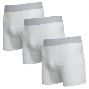 Calzoncillos Boxer para Hombre, de Algodón y Elastano, Transpirables, con Logotipo, Color Sólido, Elásticos, Lavables, para Uso Diario - Product Image 1