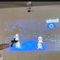 Juego de Realidad Virtual Interactivo para Interiores, Juego de Pared con Pistola de Juguete Táctil, Sistema de Juego de Disparos con Pistolas de Gel, Regalo