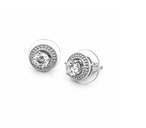 CZ 925 Silver <b>Earring</b> Tops– Elegant Cubic Zirconia <b>Stud</b> <b>Earrings</b> for Women <b>Girls</b> Sparkling Minimalist Fashion Jewelry Daily Wear - Product Image 1