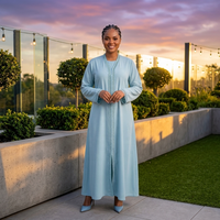 Nouvelle Abaya en Dentelle 2026, Ensemble Deux Pièces avec Robe Intérieure, Abaya Modeste, Vêtements Islamiques de Dubaï, Abaya Aïd, Robe Musulmane pour Femme, Vente en Gros