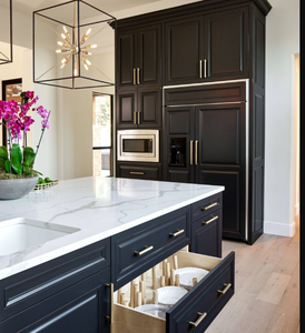 Armoires de cuisine modernes en bois massif et laquées avec style Shaker Armoires de cuisine de luxe avec design 3D - Product Image 5