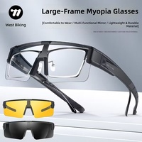 Lunettes de cyclisme photochromiques demi-cerclées WEST BIKING, grande monture, avec protection pour myopie, polarisées, pour la conduite