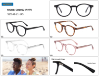 Lunettes rondes italiennes colorées en acétate spécialisé de haute qualité montures de lunettes optiques en stock lunettes de lumière bleue pour ordinateur