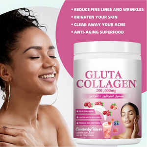 Suplemento Blanqueador de Piel Premium OEM - 300g Colágeno y Gluta White Complex en Polvo para Beber para Mujeres - Product Image 5