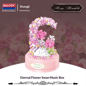 Ensemble de micro-briques Romantisme Français Rose & Violon - Mélodie de Piano en Éveil, Cadeau Artistique en Gros pour Elle - Product Image 5