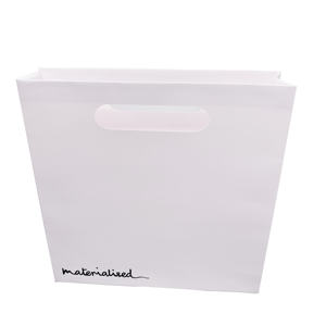 New Design Luxury Gift <b>Bags</b> Custom Art <b>Paper</b> Matt Lamination <b>Store</b> Take Away Personal Logo Print Hollow Handle - Product Image 4