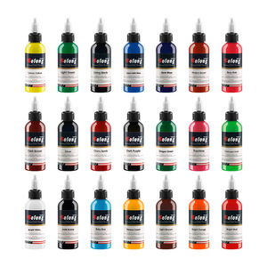 Encre de <span class=keywords><strong>tatouage</strong></span> de haute qualité 30ml 21 couleurs avec certification MSDS pour l'ensemble d'encre à usage corporel Fournitures complètes Enregistrement des ingrédients américains - Product Image 1