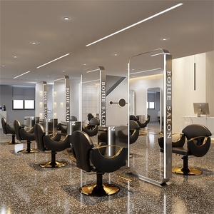 Miroirs <span class=keywords><strong>de</strong></span> <span class=keywords><strong>salon</strong></span> LED personnalisés Siman, longueur longue, miroir mural <span class=keywords><strong>pour</strong></span> coiffeur, barbier, rectangle, verre, éclairage magnifique - Product Image 5