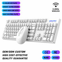 Ensemble clavier et souris sans fil 2,4 G ergonomique 104 touches à membrane pour ordinateur portable et bureau