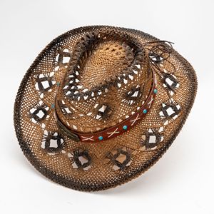 <span class=keywords><strong>Chapeau</strong></span> de paille rétro <span class=keywords><strong>espagnol</strong></span> printemps-été pour hommes et femmes, <span class=keywords><strong>chapeau</strong></span> de cowboy ajouré en herbe, <span class=keywords><strong>chapeau</strong></span> de soleil décontracté à large bord, tissé à la main pour la plage - Product Image 4