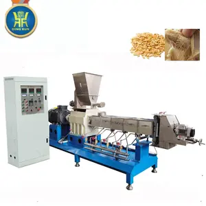 automatic textured vegetarian meat soya nugget chunks making extruder machine plant soy protein isolate production line