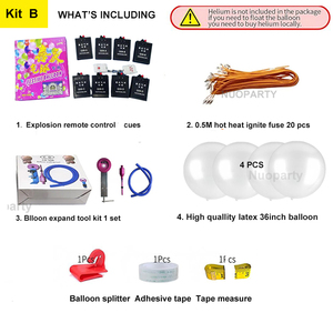 Kit de Explosión de Globos con Control Remoto para Rellenar y Reventar - Product Image 2