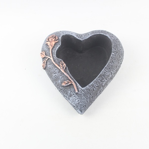 Nhà Máy Trong Đức Hóa Theo Mùa Trang Trí Nội Thất Xi Măng Đa-Màu Nhỏ Xi Măng Mọng Nước Chậu Trái Tim Hoa Trồng Màu Đen - Product Image 2