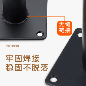 Furniture Leg Metal Conical Round Tube Feet <b>Black</b> 10cm To 72cm Heavy Duty Cabinet <b>Sofa</b> Coffee <b>Table</b> Support Industrial Design - Product Image 4