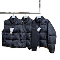 Veste matelassée homme col montant en maille jacquard patchwork coupe slim streetwear de haute qualité pour le marché européen transfrontalier 2026