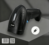 Escáner de Código de Barras 2D Inalámbrico CQH20, Lector de Códigos de Barras Portátil con Conexión por Cable, Escaneo Automático, Compatible con PDF417, para iOS y Android