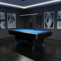 Table de billard de luxe en bois massif de 9 pieds avec plateau en ardoise, option tennis de table, qualité tournoi, pour usage domestique et commercial