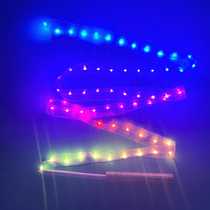 Rubans de <span class=keywords><strong>gymnastique</strong></span> lumineux colorés, rubans de <span class=keywords><strong>danse</strong></span> LED RGB lumineux, <span class=keywords><strong>ruban</strong></span> de <span class=keywords><strong>gymnastique</strong></span> <span class=keywords><strong>rythmique</strong></span> LED pour la <span class=keywords><strong>danse</strong></span> du ventre, accessoires de main - Product Image 5