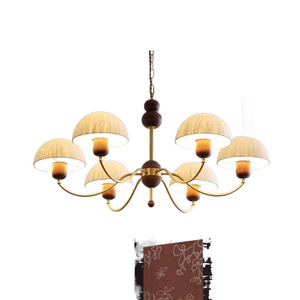 Japanese Wabi Sabi Style Zen Inspired Chandelier With Xuan Paper Shades Solid Wood And Copper Frame For Living Room Bedroom - Product Image 5