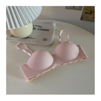 Fabricants de sous-vêtements une pièce sans couture soutien-gorge confortable respirant à demi-bonnet sans armature pour femmes