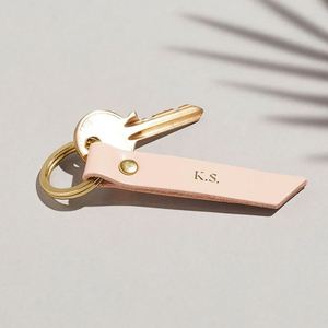 Custom Engrave Logo Colorful Plain Blank Car <b>Key</b> Holder Premium PU Leather Metal <b>Ring</b> Keychain Business Gifts for Dad Friends - Product Image 2
