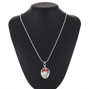 <span class=keywords><strong>Set</strong></span> di gioielli con teschio in acciaio inossidabile alla moda Punk Hip Hop per feste di Halloween collana per uomo regalo - Product Image 6