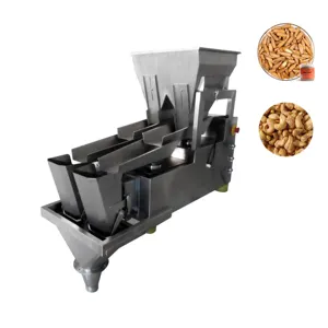 Semi-auto 2 head linear weigher rice coffee beans packaging machine peanuts flour filling packaging machine