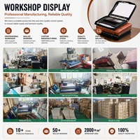 Portafolio de Cuero Personalizado con 3 Anillas, Cierre de Cremallera, Asa, Bolsillo para Calculadora y Tablet, con Logotipo, para Ejecutivos y Reuniones de Negocios