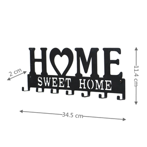 Creative Single-Layer Iron Clothing <strong>Hooks</strong> and Hangers Novelty <strong>Design</strong> Wall Hanging <strong>Coat</strong> Rack with Multifunctional Key <strong>Hook</strong> - Product Image 5