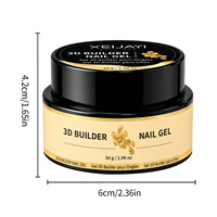 Gel de construction 3D pour ongles, 30g, non collant, gel de sculpture 3D, gel d'extension d'ongles solide pour l'art des ongles 3D DIY