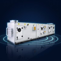Unit Penanganan Udara (AHU) Kelas Industri Tugas Berat Dengan Koil Air Dingin, Filter HEPA, dan Kipas EC untuk Sistem HVAC