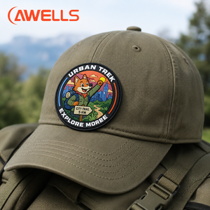 Parche de PVC 3D Personalizado para Urban Trek Adventure, Insignia de Personaje de Goma Suave Personalizada para Ropa y Bolsas AWELLS - Product Image 6