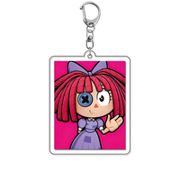 Porte-clés pendentif en acrylique fait main, mignon, style dessin animé et anime, pour le Cirque Numérique Incroyable, Caine, Jax, Pomni, Ragatha, Gangle, 5 cm, Cadeaux