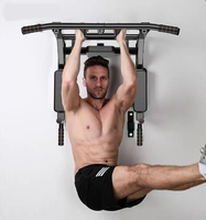 Vente directe d'usine équipement de fitness à domicile-barre horizontale de poinçonnage de mur de traction en acier barres parallèles simples supports d'immersion pour intérieur