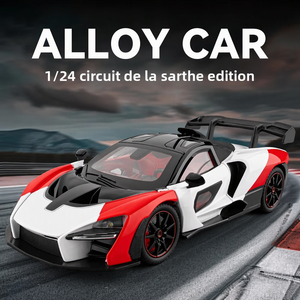 Modèle de camion en alliage moulé sous pression à l'échelle 1/24 avec effets sonores et lumineux, fonction de recul et portes ouvrables, <span class=keywords><strong>voiture</strong></span> <span class=keywords><strong>jouet</strong></span> en métal pour cadeau - Product Image 1