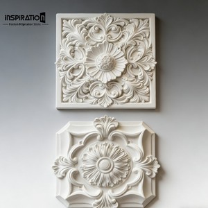 Grand panneau décoratif en relief GRG pour sculpture murale, élément de design, rosette de plafond circulaire GRG, <span class=keywords><strong>frise</strong></span> européenne GRG - Product Image 2