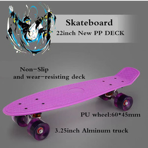 Planche à roulettes en gros 22x6 ''nouveau poisson Eco PP en plastique pour enfants PU résistant à l'usure Flash Wheel Service OEM personnalisé - Product Image 2