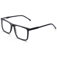 Elan Optical RD26045 Monture de lunettes rectangulaire classique de qualité supérieure, monture intégrale unisexe en acétate, lunettes optiques écologiques