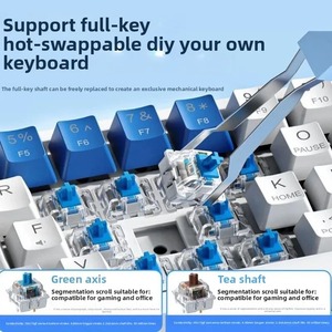 AULA F3361 <span class=keywords><strong>clavier</strong></span> de jeu mécanique 61 touches USB type-c remplaçable à chaud rvb rétro-éclairé Programmable filaire Portable nouveau - Product Image 4