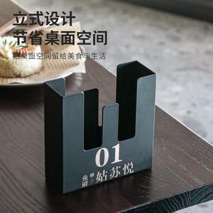 Stainless Steel Napkin Holder <b>Table</b> Number Sign Custom Logo Restaurant <b>Table</b> <b>Card</b> Stand - Product Image 1