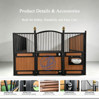 Box de Luxe Européen Portable pour Chevaux 12ft/3.6m 3.5m 3m – Écuries Mobiles Élégantes Marque Tianyun en Métal Galvanisé