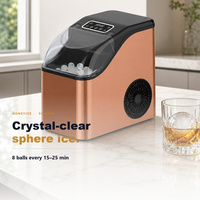 2026 HONEYICE SC-6203 Pembuat Es Bola Otomatis Pintar 3cm Kristal Jernih 60dB Rendah Kebisingan Untuk Penggunaan Rumah Tangga Pintar di Meja Dapur